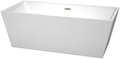 Sara 63 Inch Freestanding Bathtub In White With Floor Mounted Faucet, Drain And Overflow Trim In Polished Chrome 23 Sara 63 Inch Freestanding Bathtub In White With Floor Mounted Faucet, Drain And Overflow Trim In Polished Chrome -KitchenAid Shop 21 PUPbWaXL. AC