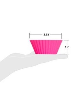 Jumbo Silicone Muffin Cups - 12 Large 3-5/8 Inch Baking Liners With Bonus Screw Top Storage Jar -KitchenAid Shop 210V4N98lGL