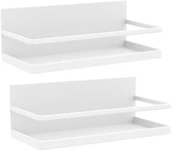 Magnetic Spice Rack Refrigerator Spice Rack Single Tier Fridge Spice Rack Magnetic Shelf Space Saving Black (Black 2 Pack) -KitchenAid Shop 214kr3zS36L. AC