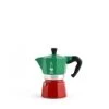 Bialetti - Moka Express Italia Collection: Iconic Stovetop Espresso Maker, Makes Real Italian Coffee, Moka Pot 3 Cups (4.3 Oz - 130 Ml), Aluminium, Colored In Red Green Silver -KitchenAid Shop 21DEPw9D1EL