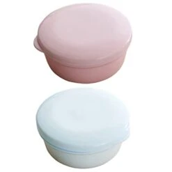 Plastic Soap Holder With Lid 2pcs Draining Soap Dish Portable Soap Box Shampoo Bar Container For Home Travel Outdoor Trips Soap Dish (Color : Blue Pink)