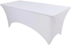 Fitted Tablecloth Grey Table Clothes For 5 Foot Rectangle Tables - Elastic Spandex Massage Bed Table Cover, Stretch Wrinkle Free Table Covers For Party, Wedding, Birthday, Banquet, Vendor -KitchenAid Shop 21EgL4KK3PL. AC