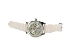 Herb Grinder With 42mm Watch 2-in-one,Herb Crusher Shape Spice Grinder Rotating Wheel Grinding Electronic Watch For Men And Women (White)