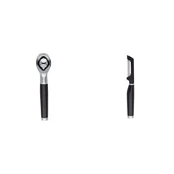 Classic Ice Cream Scoop, One Size, Black 2 & KE112OHOBA KitchenAid Classic Euro Peeler, One Size Black 2