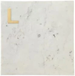 Monogram Marble Cheese Board, Hand Crafted Marble Cutting Board From White Marble Slab, Personalized Charcuterie Board With Brass Initial, Great Wedding Or House Warming Gifts, Letter S -KitchenAid Shop 21JRAExeySL. AC