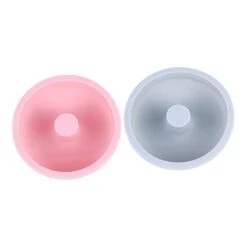 2pcs Chiffon Mould Kitchen Shape Nonstick For Inch Random Doughnuts Non- Grade Doughnut Color Candy Tube Non-stick Food Dessert Maker Chocolate Round Supplies Tool Donuts Cuake