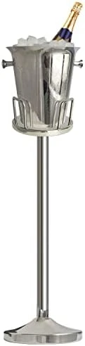 Champagne Ice Bucket With Stand,Wine Ice Bucket With Stand 201 Stainless Steel 5L Standing Ice Bucket 12Lb Hammered Tall Ice Bucket Stand For Party Bar Ktv Wedding Club Bbq Home (3Ft,Silver) 10 Champagne Ice Bucket With Stand,Wine Ice Bucket With Stand 201 Stainless Steel 5L Standing Ice Bucket 12Lb Hammered Tall Ice Bucket Stand For Party Bar Ktv Wedding Club Bbq Home (3Ft,Silver) - Image 8