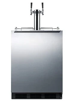 Summit 24 In Wide Built-In Kegerator, ADA Compliant Commercial - Built-in Kegerator For Use Under ADA Compliant Counters With Dual Tap Kit For Two 1/6 Kegs