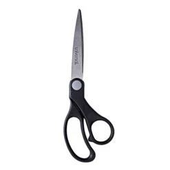 Universal Stainless Steel Office Scissors, 8.5" Long, 3.75" Cut Length, Black Offset Handle