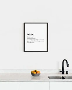 HAUS AND HUES Wine Prints Wall Art – Funny Wall Decor Wine Quotes Wall Decor Funny Posters For College Posters For Dorms Funny Wall Prints Wine Bar Decor Wine Theme | Wine (Black Framed, 12x16) -KitchenAid Shop 21VmvLQ8MkL