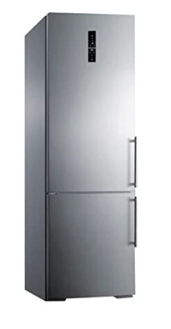 Summit 24" Bottom Freezer Refrigerator With 11.6 Cu. Ft. Capacity, In Stainless Steel (with Ice Maker (Left Hinge))