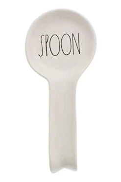 ARE Rae Dunn By Magenta SPOON In Large Letters Spoon Rest 10.5 Inch With SPOON Facing Correct Direction.