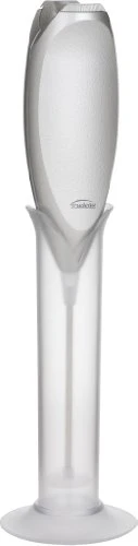 Trudeau Battery Milk Frother,Silver/White,9.5 Inch