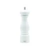 Firenze 8 Inch White Lacquered Beechwood Salt Mill Grinder With Adjustable Ceramic Grinder