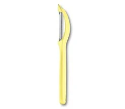 Victorinox Stainless Steel "Swiss Classic" Universal Peeler, Serrated/Wavy Edge, Swiss Classic Trend Colours Special Edition - Lemon, Swiss Made, Light Yellow, Small (7.6075.82)
