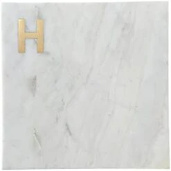 Monogram Marble Cheese Board, Hand Crafted Marble Cutting Board From White Marble Slab, Personalized Charcuterie Board With Brass Initial, Great Wedding Or House Warming Gifts, Letter S -KitchenAid Shop 21j 7yKhh6L. AC