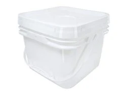 Square Bucket 2-Gallon Bucket With White Snap-on Lid