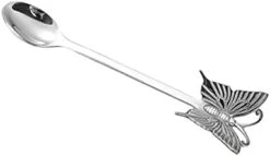 GENERIC Weiy Butterfly Hanging Spoons Stainless Steel Coffee Spoon Vintage Stirring Teaspoon Scoops For Bar Birthday Wedding Party,Multicolor 1,13.5 * 3.5cm