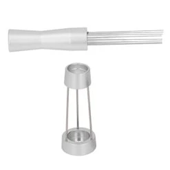 Coffee Agitator Needle, Cluster Breaker Ergonomic Design Corrosionproof Coffee Powder Dispensing Needle For Coffee (Silver)