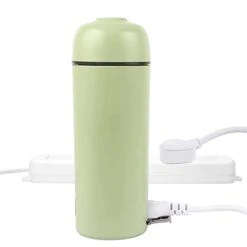 Portable Travel Electric Kettle Mini Thermos Fast Boil Boiling Teapot Heating Cup Stainless Steel Metal Bottle 350ml Capacity, Green 11 Portable Travel Electric Kettle Mini Thermos Fast Boil Boiling Teapot Heating Cup Stainless Steel Metal Bottle 350ml Capacity, Green -KitchenAid Shop 21oM0AI8CXL