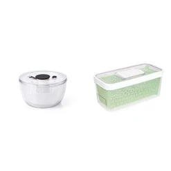 OXO Good Grips Little Salad & Herb Spinner & Good Grips GreenSaver Produce Keeper - Large