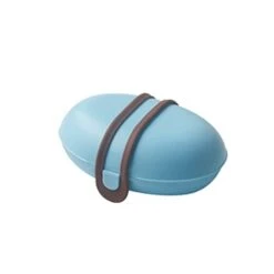 Drainage Soap Box Travel Bath Soap Box Silicone With Lock Seal Handmade Soap Box Home Travel Soap Box (Color : Blue)