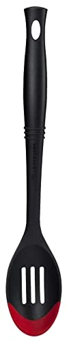 Le Creuset Revolution Bi-Material Slotted Spoon, 13.5" X 2.5", Cerise
