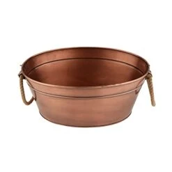 G.E.T. BT-2215-ACPR Copper Beverage Tub With Rope Handles, 8 Gallon,Antique Copper -KitchenAid Shop 31 RGydnjJL