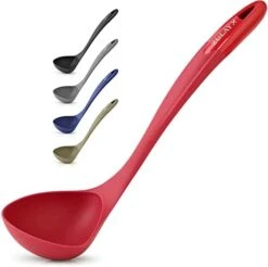 Soup Ladle Spoon With Comfortable Grip - Cooking And Serving Spoon For Soup, Chili, Gravy, Salad Dressing And Pancake Batter - Large Nylon Scoop & Soup Ladel Great For Canning And Pouring -KitchenAid Shop 31 ogOgHvL. AC