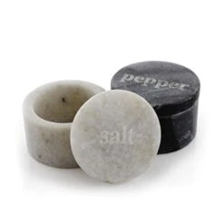 Salt And Pepper Bowls With Etched Lids, Keep Spices In These Adorable Pinch Pots, Black/White -KitchenAid Shop 3102XqmL9gL