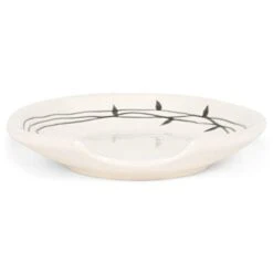 Ebossed Leaf Glossy Black And White 4 X 4 Ceramic Stoneware Spoon Rest 9 Ebossed Leaf Glossy Black And White 4 X 4 Ceramic Stoneware Spoon Rest -KitchenAid Shop 31077DfeGDL