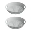 2 Pcs Silicone Air Fryer Liners-Reusable Heat Resistant Food Safe Silicone Bowl/Pot For Air Fryer And Microwave (GREY+GREY- 8inch) 2 2 Pcs Silicone Air Fryer Liners-Reusable Heat Resistant Food Safe Silicone Bowl/Pot For Air Fryer And Microwave (GREY+GREY- 8inch) -KitchenAid Shop 310JCYBCx8L