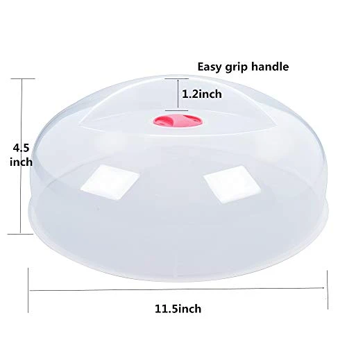 Ge Microwave Cover For Food Easy Grip Microwave Splatter Cover Guard Lid With Steam Vent And BPA Free & 11.5 Inch, Dishwasher Safe 6 Ge Microwave Cover For Food Easy Grip Microwave Splatter Cover Guard Lid With Steam Vent And BPA Free & 11.5 Inch, Dishwasher Safe - Image 4