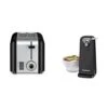 Cuisinart CPT-320P1 Compact Stainless 2-Slice Toaster, Brushed Stainless & CCO-50BKN Deluxe Electric Can Opener, Black