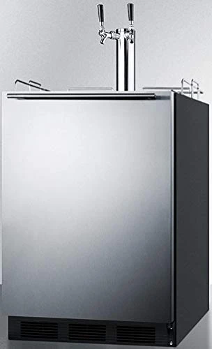 BC58BLBIADACFTWIN Built-In Undercounter ADA Height Commercially Listed Dual Tap Cold Brew Coffee Dispenser With Automatic Defrost, Stainless Steel Wrapped Door And Black Cabinet 3 BC58BLBIADACFTWIN Built-In Undercounter ADA Height Commercially Listed Dual Tap Cold Brew Coffee Dispenser With Automatic Defrost, Stainless Steel Wrapped Door And Black Cabinet