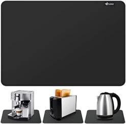 Kitchen Coffee Maker Heat Resistant Mat, Waterproof Silicone Coffee Mat, Fireproof Countertop Protector Cover Mat Under Oven, Coffee Maker, Cutting Board, Bread Machine (Grey, 16"X25") -KitchenAid Shop 311EwwhLTAL. AC