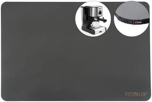 ETTORLER Coffee Mat, Waterproof Coffee Bar Mat Imitation Linen Surface (24x16x0.12IN) Thickened Upgrade DIATOM MUD Bottom Coffee Maker Mat Leak-Proof Coffee Mat For Countertops Table Espresso Machine 9 ETTORLER Coffee Mat, Waterproof Coffee Bar Mat Imitation Linen Surface (24x16x0.12IN) Thickened Upgrade DIATOM MUD Bottom Coffee Maker Mat Leak-Proof Coffee Mat For Countertops Table Espresso Machine - Image 7