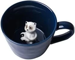 Cow Ceramic Cup Hidden 3D Animal Inside Mug,Cute Cartoon Handmade Figurine Mugs,Holiday And Birthday Gift For Coffee Milk Tea Lovers,12 OZ(White,Black) -KitchenAid Shop 311M0Y00GWL. AC