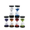 6Pcs-ALILAKA-Sand Timers-Small Black Cover Hourglass-6 Color Hourglass Set Includes 1 Minute, 3 Minutes, 5 Minutes, 10 Minutes, 15 Minutes, 30 Minutes
