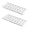 Ice Tray Easy Release White Ice Cube Trays, 16 Cube (Pack Of 2) (2867-WHT-2)