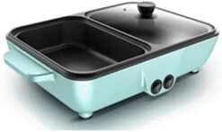 ZGJHFF Home And Travel Non-Stick Frying Pan Dual Purpose Electric Grill With Hot Pot Cooking Pot Cooking Pot (Color : Black, Size : 34.5 * 22 * 8cm) 17 ZGJHFF Home And Travel Non-Stick Frying Pan Dual Purpose Electric Grill With Hot Pot Cooking Pot Cooking Pot (Color : Black, Size : 34.5 * 22 * 8cm) -KitchenAid Shop 312LxIdA3LL. AC 2