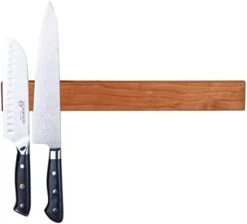 Maple Magnetic Knife Holder With Multi Purpose Functionality As Knife Magnet, Knife Strip, Magnetic Organizer- Securely Holds Your Knives & Keeps Your Kitchen Organized- Made In USA- 12 Inch -KitchenAid Shop 312Z9WjZUkL. AC