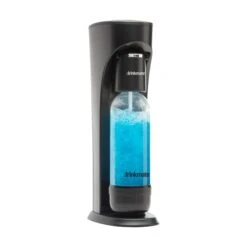 OmniFizz Sparkling Water And Soda Maker, Carbonates Any Drink Without Diluting It, CO2 Cylinder Not Included (Matte Black)