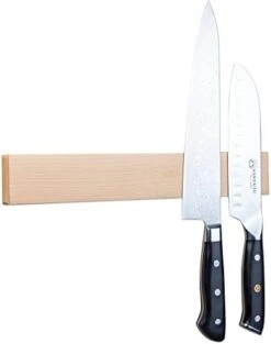 Maple Magnetic Knife Holder With Multi Purpose Functionality As Knife Magnet, Knife Strip, Magnetic Organizer- Securely Holds Your Knives & Keeps Your Kitchen Organized- Made In USA- 12 Inch -KitchenAid Shop 312dTUlDCeL. AC