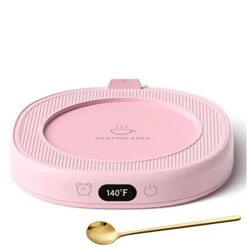 Mug Warmer,Coffee Warmer For Desk Coffee Cup Warmer Heating Plate Auto Shut Off,Smart Candle Warmer With 3 Temp And 4 Timer Settings,Electric Beverage Warmer Plate For Coffee,Tea (Up To 140℉)