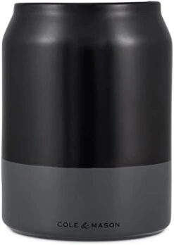 Cole & Mason H822135 Elmdon Black/Grey Garlic Keeper | Kitchen Organisation, Storage Pot For Fresh Garlic | Ceramic/Acacia/Silicone | (H)120 Mm X (D)110 Mm | 2 Year Guarantee -KitchenAid Shop 3137tykTw L. AC