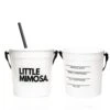 “Little Mimosa” (10-PACK) Plastic Cocktail Rum Buckets For Drinks, Brunch Supplies, Bachelorette Party Supplies (32oz) Reusable Punch Bowls, (BLACK)