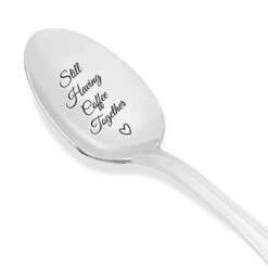 Ll Having Coffee Together - Friendship Gift - Love - Mine - Valentine - Gift For Him - Gift For Friends Who Are Moving Away - Steeliness Steel Spoon With Messages By Boston Creative Company LLC -KitchenAid Shop 313EaNA2WwL