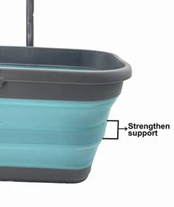 12L (3.1 Gallon) Collapsible Rectangular Handy Basket / Bucket (Alloy Grey + Crystal Blue (Set Of 2)) -KitchenAid Shop 313UmahMu9L
