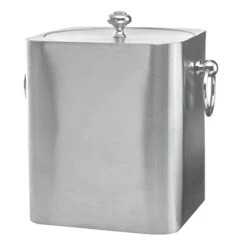 BSQ3BS Ice Bucket, Stainless Steel, Square Design, 3L